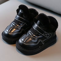 Entyinea čizme za snijege za djevojke borbene čizme za gležnjeve čipke up patentne modne čizme crne