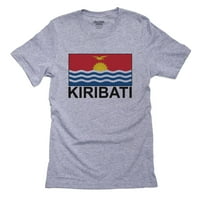 Kiribati zastava - posebna vintage izdanje muške sive majice