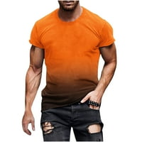 Muški veliki i visoki grafički grafički kratki rukav Trendy 3D tiskane košulje za muškarce Crewneck