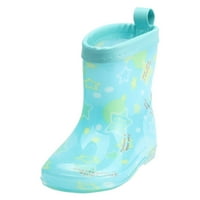 Entyinea kišne čizme za djevojke dječake vodootporne gume mat mat čizme s jednostavnim ručkama nebesko