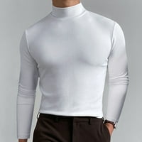 Muške majice Jesen Zima Solid Color Top Turtleneck Dugih rukava Thirts majice za muškarce