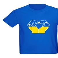 Cafepress - Hands Heart sa majicom ukrajinske zastave - Dječja tamna majica