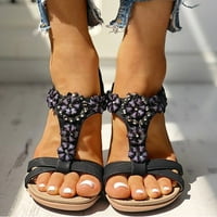 Papuče za žene sa sandale za kristalne sandale sa sandalama STRANE Ukrašene ljetne cipele Ženske cvijeće