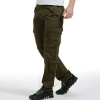 Cotonie Cargo Hlače za muškarce Višestruki džepovi na otvorenom Tergo pantalone Radna odjeća Ravne noge Muške teretne hlače Army Green M