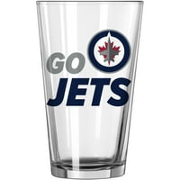 Winnipeg Jets 16oz. Team slogan pint staklo