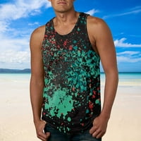 Muški modni havajski stil plaža Sportski tenk Najbolje muškarče teretanu Print prsluk