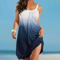 Žene Ljeto Plaža Haljina Moda Print Loose haljina Swing Cover Up Sundress Ležerne prilike bez rukava