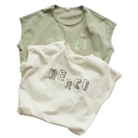Majica za mališana Ljetna odjeća vrhova bez rukava Slatko pismo Ispis majica za bebe odjeću za dječaka