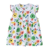 Miluxas Toddler Djevojka za odjeću Ljeto odijelo Slatka dječja rukavica majica kratkih kratkih kratkih