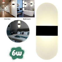 LED akrilna zidna rasvjeta 6W topla bijela 2700K gore niz zidnu svjetiljku za spavaće sobe za spavaće