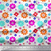 Soimoi pamučna voile tkanina umjetnička cvjetna dekora tkanina od tiskanog dvorišta široko
