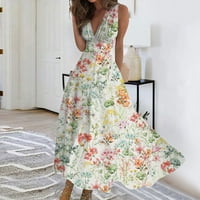 Ženska duga haljina Maxi haljina casual haljina Swing haljina Linijska haljina cvjetna modna ulična
