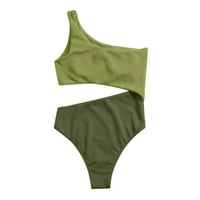 Akiigool Womens kupaće kostimi ženski sjaj jedan kupaći kostimi MacRame Back kupaći kostimi Control