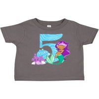 Inktastični peti rođendan sirena poklon toddler majica Toddler Girl