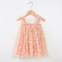 Maxi haljina za djevojke 10- Djeca 16y tratinčica djevojaka casual slojevitih tulle bebe ljeto bez rukava