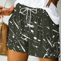 Uorcsa Comfy džepovi Soft Casual Beach prozračna vučna vučna cvjetna ispisana labavi ženski kratke hlače
