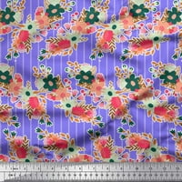 SIMOI pamučna poplin trak, lišće i cvjetna umjetnička ispis tkanina od dvorišta široka