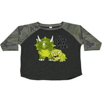 Inktastic Volim svog oca sa bebom i tatom triceratops poklon dječaka malih majica ili majica mališana