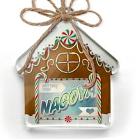 Ornament tiskao je jedan oboren pozdrav iz Nagoya, Vintage razgledni božić Neonblond