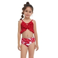 TODDLER Baby Kids Little Girls Ruffles Cvjetni dva kupaće kostim kupaći kupaći kupaći kostimi Bikini