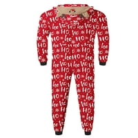Aunavey podudaranje porodičnih božićnih očitaca pidžama setovi na patentnim patentnim zatvaračem Elk Antler s kapuljačom