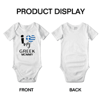 Srce moja grčka mama Grčka voli zastavu za bebe jednodijelni dječji bod
