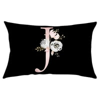 Njoeus jastuk pokriva engleski abeceda ANW cvjetni jastučnici na crnoj boji jastuk na klirensu