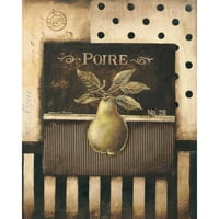 Poloson, Kimberly Crni moderni uokvireni muzej umjetnički print pod nazivom - Poire