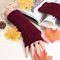 Rukavice Ženske zime tople rukavice bez prstiju Knokičari Thumped pleteni zglobovi mittens