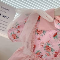 Tosmy Kids Girl Odjeća cvjetna bluza Mesh čipke Up kratke hlače postavljeno vanjsko odijelo za bebe