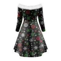 Haljina za božićnu zabavu žene zapadni snjegović smiješna ženska haljina za zabavu za skrivanje trbuha