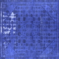 Ahgly Company Zatvoreni pravokutnik Perzijski plavi čepimski prostirke, 7 '10'