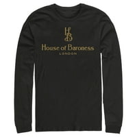 Muška kuća Cruella baronesa London Logo Zlatna majica s dugim rukavima crna