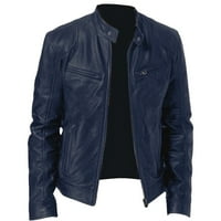 SNGXGN muške jakna s kapuljačom plaćene jakne jakna s kapuljačom za muškarce, plave, veličine 2xl
