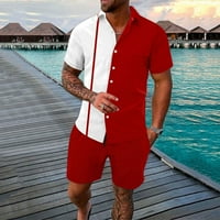 Vedolay Mens 'kratki setovi Havajske odjeće za muškarce Ljetne majice kratkih rukava i sportskih kratkih