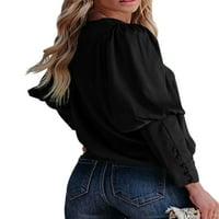 Avamo Ženska majica s dugim rukavima, majica Solid Boja T majica Dame Baggy Tunic Bluza Spring Tops