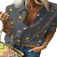 Rejlun Ženske tačke Tuničke majice Ležerne prilike Cvjetne tiskane bluze uredske majice Plava Daisy