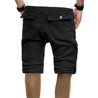 Crni teretni kratke hlače za muškarce muške ljetne casual čvrste kratke hlače