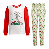 Usklađivanje PJS Plus Veličina Božićne pidžame pamučna noćna odjeća Božićni print PJS podudaranje