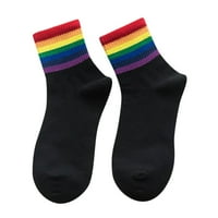 Čarape Winter New New Unise Pamuk Rainbow Striped Socks Xmas Modni topli Chrismas