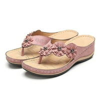 Zunfeo Womens Flip Flops - otvorene sandale za nožne prste vanjske sandale Romani Cipele Cvjetni mekani
