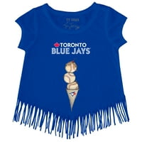 Djevojke Mladi Tiny Turmop Royal Toronto Blue Jays Trostruka majica scoop Fringe