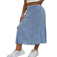 WASSERY WOGE LONG suknja Vintage Elegantni cvjetni print Maxi suknje Spring Summer Side Split A-line