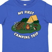 Inktastičan moj prvi kampiranje izlet kampiranjem ježev poklon malih dječaka ili majica mališana