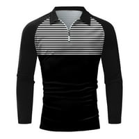 Košulje za muškarce Modni casual Sports Digital Print Rever Raglan patentni zatvarač dugih rukava