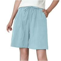 Ženske hlače Prodaja za čišćenje ženske ljetne pamučne konoplje široke noge hlače labave prozračne sa