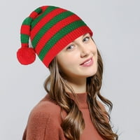 FormRanp Winter Plit Hat, kontrastna boja prugasta otisak vjetrootpornog uha zaštita od šhaka Plišani