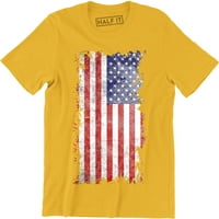 Američka zastava uznemirena patriotska tattered vintage američke zastave Muška majica