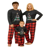 Wybzd Božićna porodica Pajamas Podudarni setovi Santa klauzula Ispis pidžama Xmas Sleepljeća Jammies