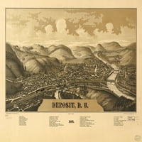 Puzzle - Polog za mapu, N.Y. 1887. Predmeti karte: depozit